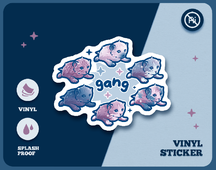 "Gang" Vinyl sticker :: tyiart